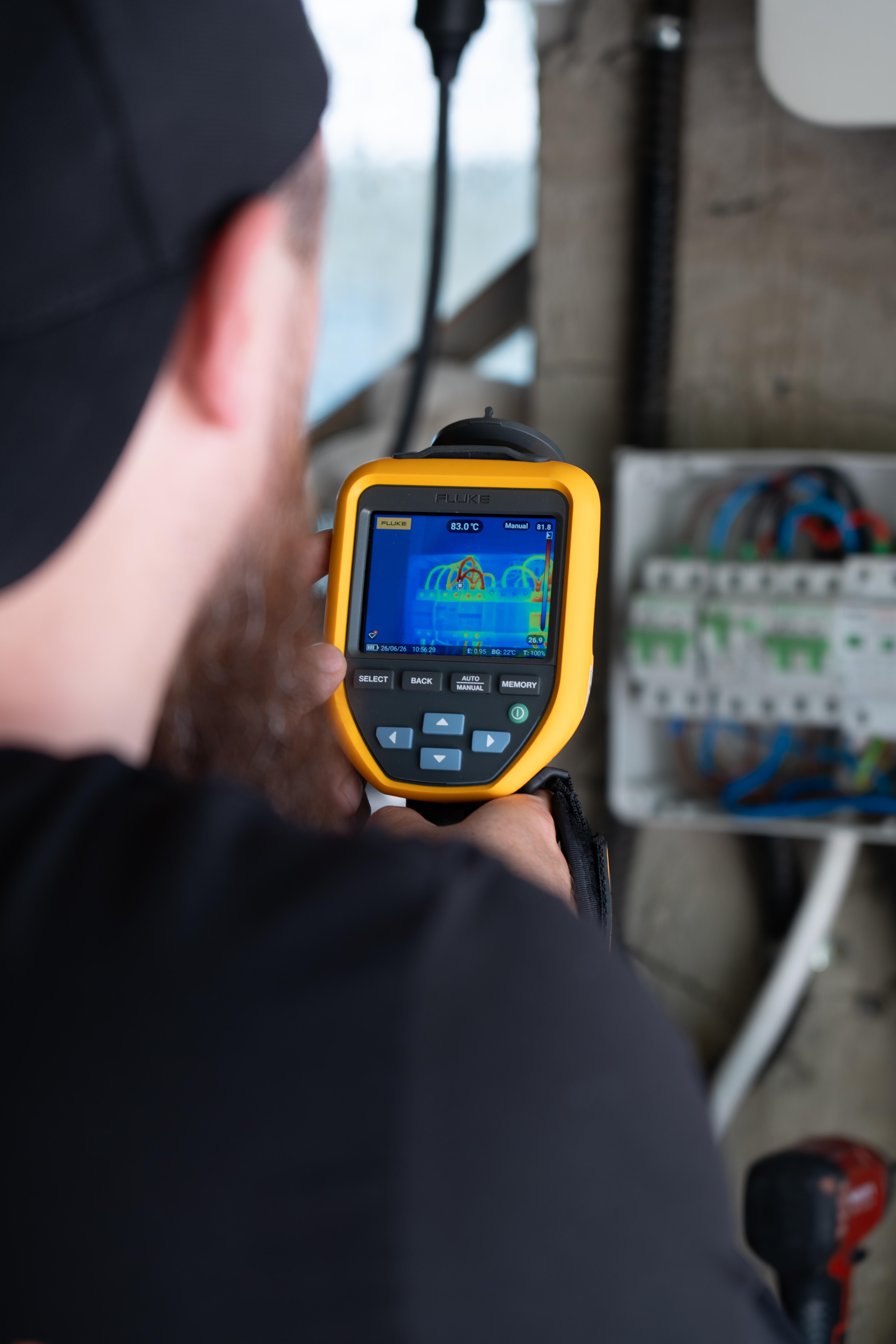 Cameră termică folosită pentru diagnostic fotovoltaic
